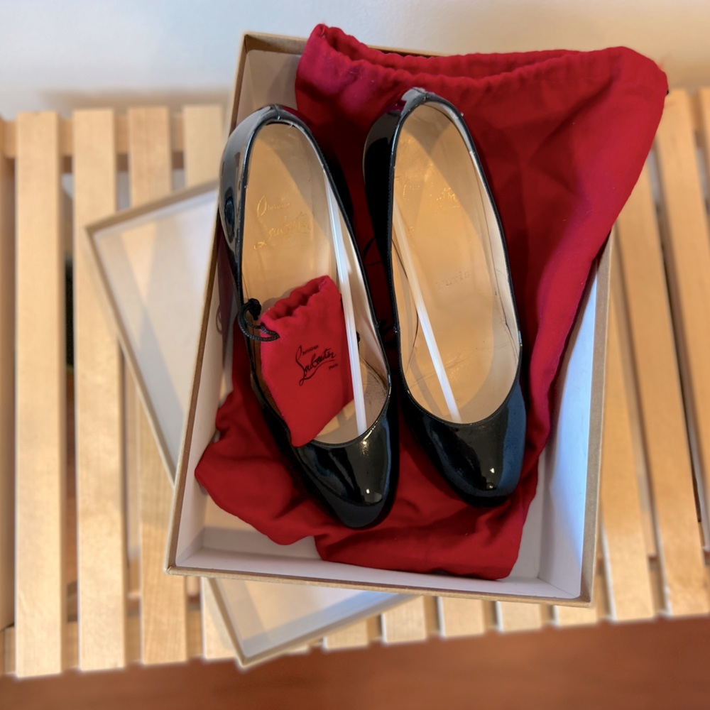 Christian Louboutin New Simple Pump 120 Patent Calf Black Size 36.5
